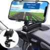 DriveGrip™ car phone holder with smartphone mounted on dashboard