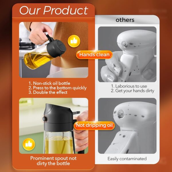 OilSync™ 2-in-1 oil sprayer and dispenser comparison